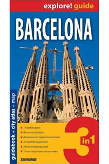 Barcelona - guidebook + cityatlas + map 3 in 1