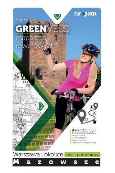 GREENVELO Mapa tras rowerowych Warszawa i oklolice cz�� po�udniowa
