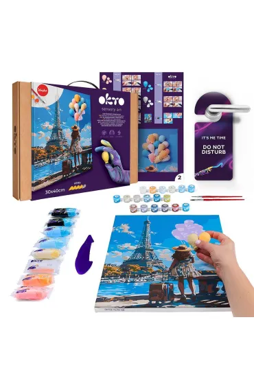 Sensory Art Okto Zestaw do modelowania i malowania 3D Pozdrowienia z Pary�a 30x40 cm