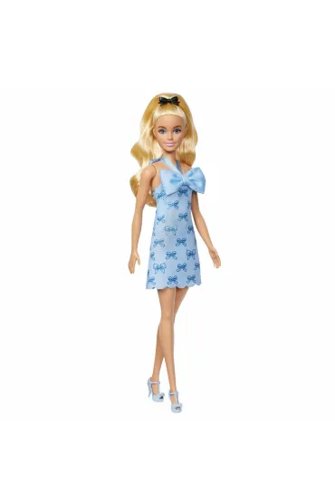 Barbie Fashionistas. Lalka w sukience niebieska Mattel