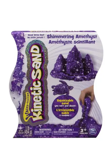 Kinetic Sand. Po�yskuj�cy piasek 454g fioletowy * Spin Master