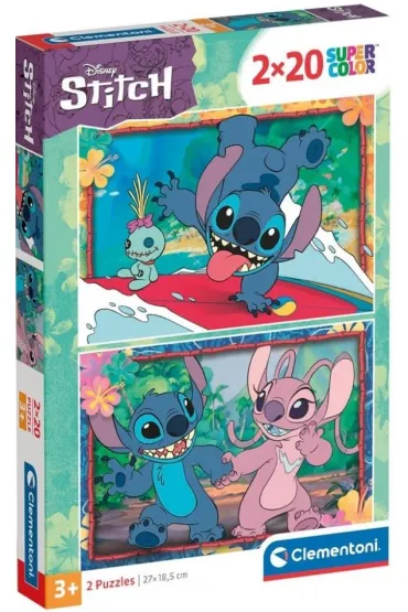Puzzle 2x20 el. SuperColor. Stitch Clementoni