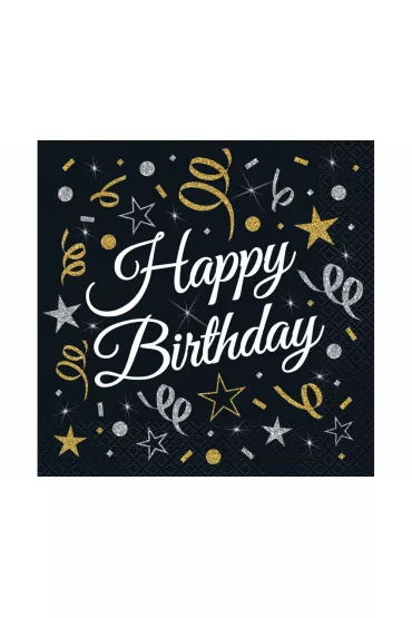 Godan Serwetki papierowe B&C Happy Birthday 33 x 33 cm