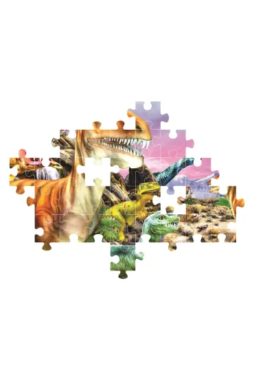 Puzzle 104 el. SuperColor. Land of Dinosaurus Clementoni