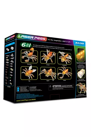 Klocki. Laser Pegs. Spider 6 w 1