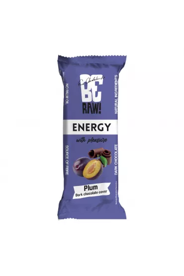 BeRaw Baton Energy Plum Chocolate 40 g