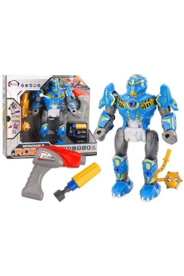 Robot do skr�cania �wiat�a d�wi�k niebieski LeanToys