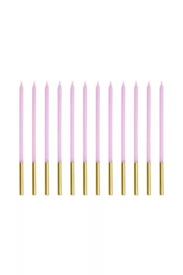 PartyDeco �wieczki urodzinowe g�adkie fioletowe 14cm