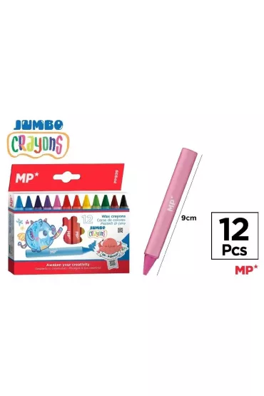 Mp Main Paper Kredki woskowe Jumbo 12 kolor�w