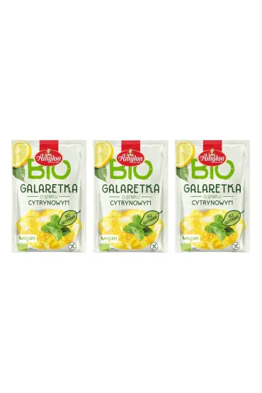 Amylon Galaretka o smaku cytrynowym bezglutenowa Zestaw 3 x 40 g Bio