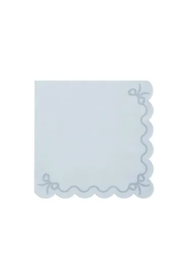 PartyDeco Serwetki z falbank� b��kitny 33x33cm 12 szt