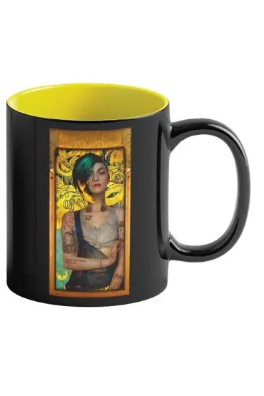 Kubek ceramiczny Kubek 450ml Game Art Chronicles Cyberpunk 2077 Judy &Gustaw Klimt Mug