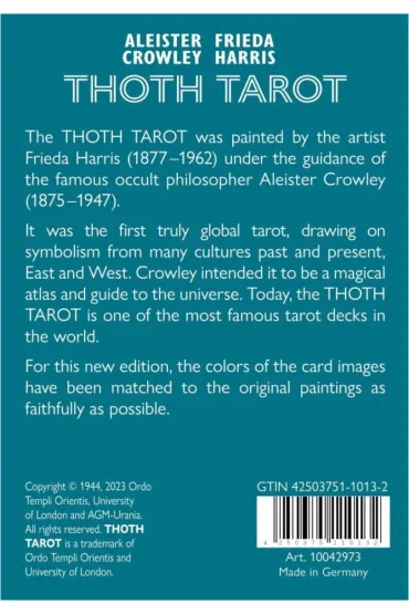 Thoth Tarot, karty De Luxe, Aleister Crowley - Aleister Crowley