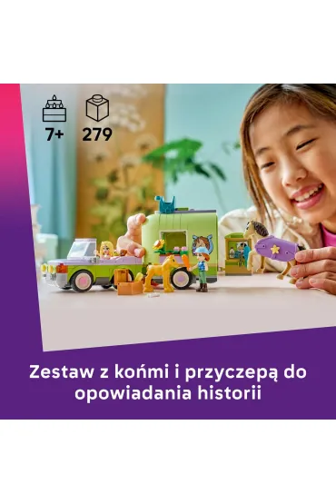 LEGO Friends Przyczepa z koniem i �rebaczkiem 42695