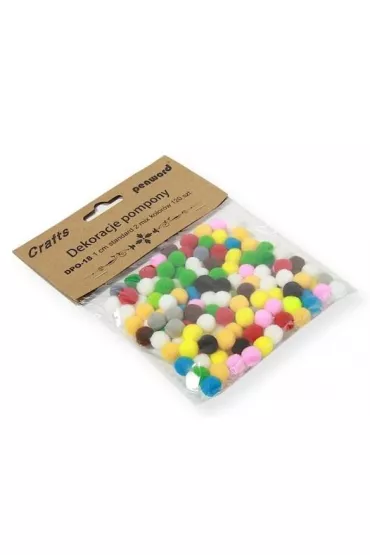 Penword Dekoracje pompony mix kolor�w 1cm