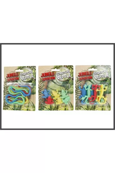 Rozci�gliwe gady 6szt 10cm 3 rodzaje