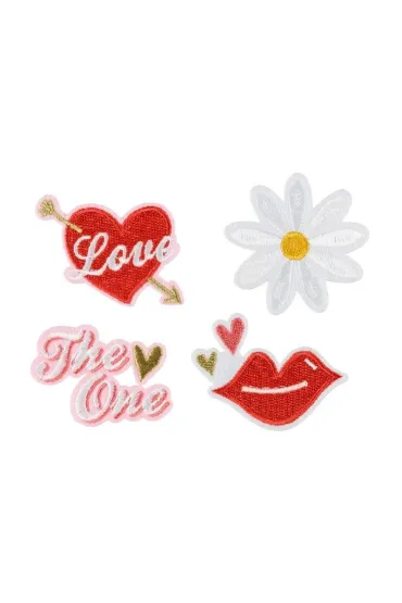 PartyDeco Naprasowanki Love mix 4 szt