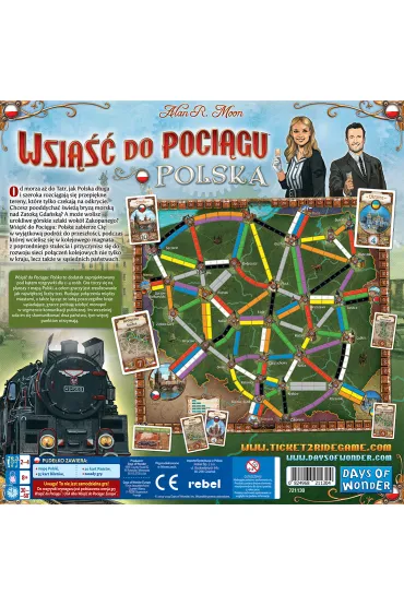 Wsi��� do Poci�gu. Kolekcja Map 6.5. Polska. Dodatek do gry - Alan R. Moon