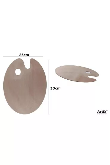 Artix Paleta malarska okr�g�a drewniana 25x30cm