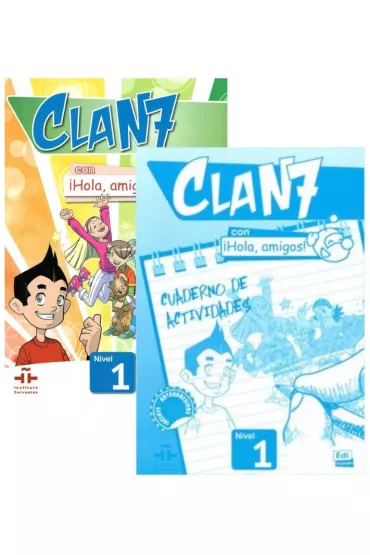 Clan 7 con Hola, amigos! 1. Podr�cznik i zeszyt �wicze� do j�zyka hiszpa�skiego - Maria Castro