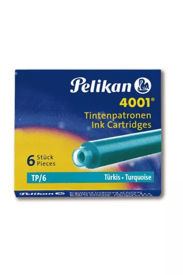 Pelikan Naboje kr�tkie turkusowe 6 szt.