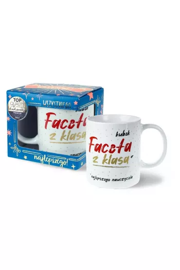 Kukartka Kubek Premium Facet z klas� (najlepszy nauczyciel)