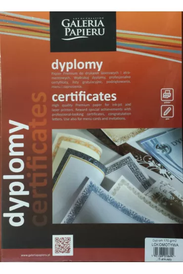 Argo Dyplom okoliczno�ciowy A4 Lokomotywa Galeria Papieru 018694 170 gsm