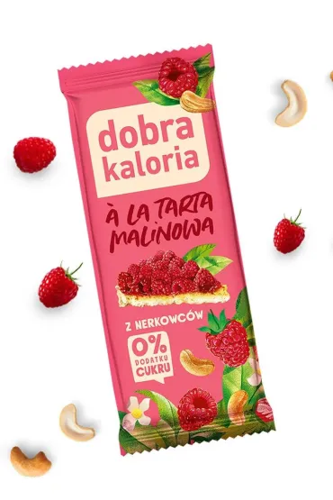 Dobra Kaloria Baton z nerkowc�w ala tarta malinowa 35 g