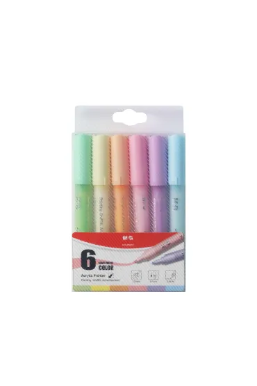M&G Markery akrylowe pastel 6 kolor�w