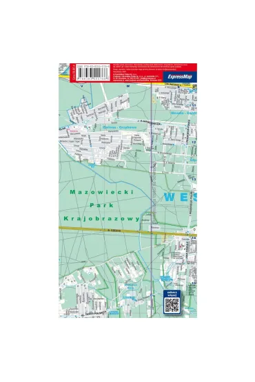 Warszawa �omianki Z�bki plan miasta 1:26 000