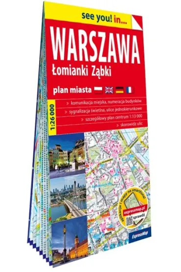 Warszawa �omianki Z�bki plan miasta 1:26 000
