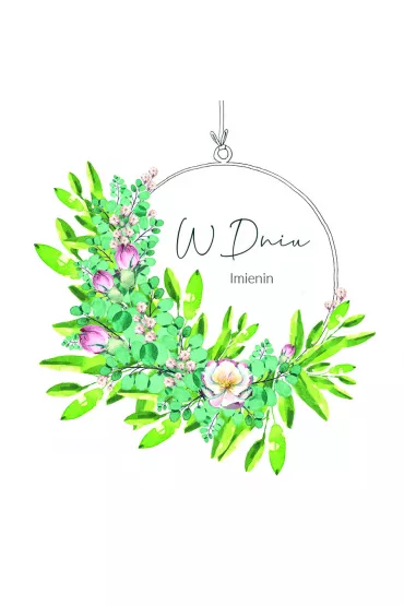 Clear Creations Karnet Swarovski kwadrat W Dniu Imienin CL4007_PO