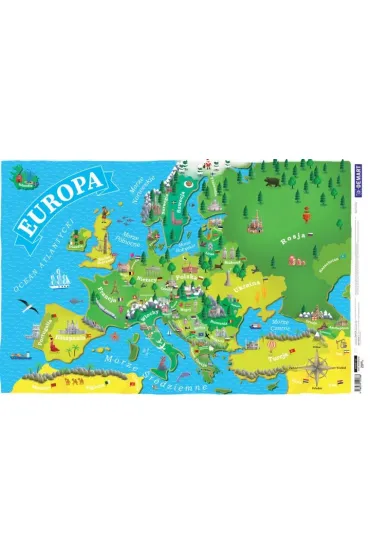 Demart Podk�adka na biurko Mapa Europy dla dzieci