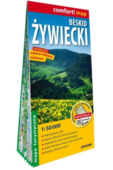 Beskid �ywiecki mapa turystyczna 1:50 000 laminat 2025