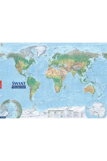 �wiat mapa polityczna i krajobrazowa 1:31 000 000