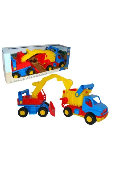 Wader-Polesie 40855 Wywrotka + koparka ko�owa w pude�ku