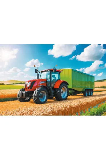 Puzzle 100 el. Traktor z przyczep� Trefl