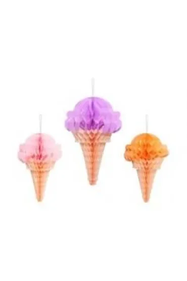 PartyDeco Dekoracje bibu�owe Lody mix 20-30cm