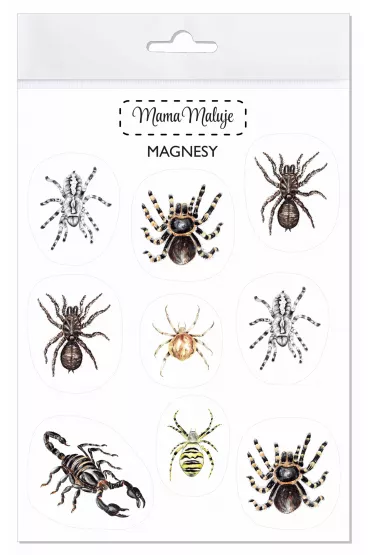 Mama Maluje Magnesy Paj�czaki 9 szt.