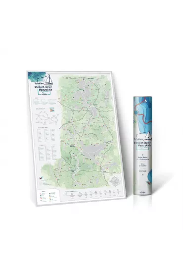 Mapa zdrapka - Mazury
