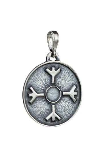 Sotis Amulet Ochronny Algiz, oksydowany Ag925, 3,4g