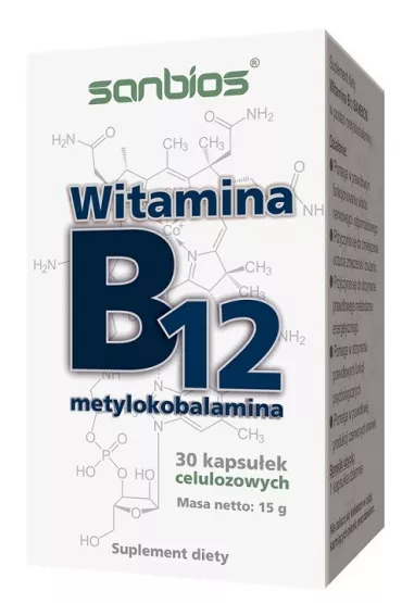 Sanbios Witamina B12 metylokobalamina Suplement diety 30 kaps.