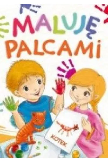 Maluj� palcami. Kotek