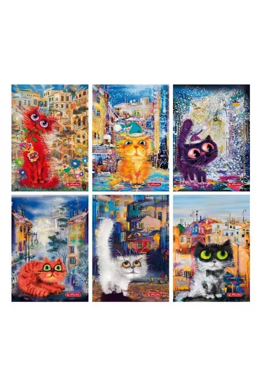 Herlitz Zeszyt A4 Crazy Cats kratka 32 kartki
