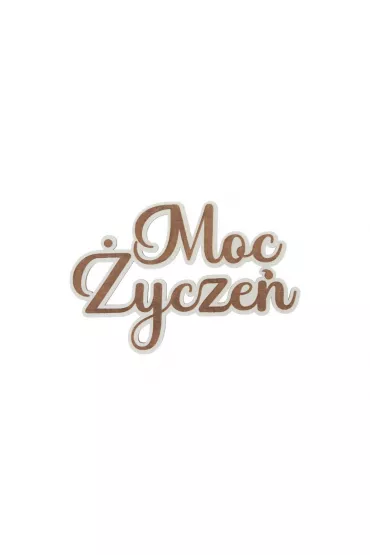 Cresco Drewniany napis - Moc �ycze� bia�y 5 szt.