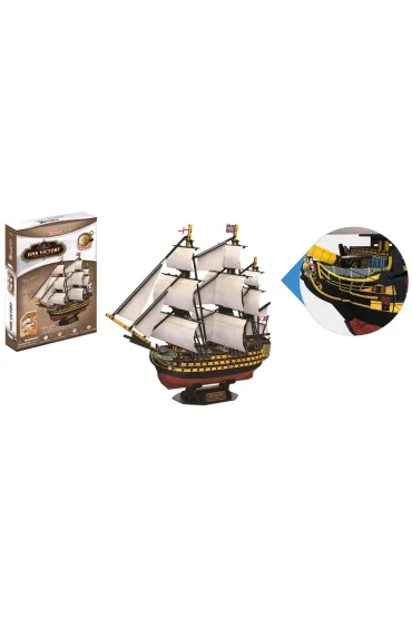 Puzzle 3D 189 el. �aglowiec HMS Victory Cubic Fun