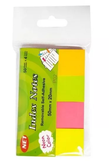 Net Zak�adki indeksuj�ce neon 4x50 kartek