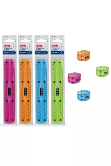 Easy Stationery Linijka flexible pomara�czowa 15 cm