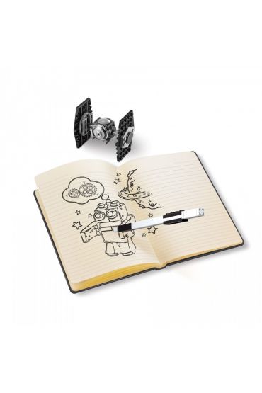 Notatnik LEGO Star Wars TIE Fighter z zestawem klockw, pytk i dugopisem