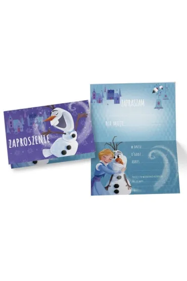 Zaproszenie Disney. Olaf 5 szt.